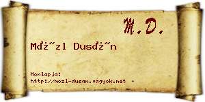 Mözl Dusán névjegykártya